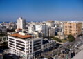 An aerial view of Gaza City