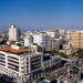 An aerial view of Gaza City