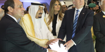 President Trump with Saudi King Salman in May 2017